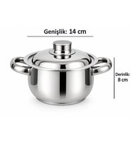 AKILLIELMA -GÜLSAN İNOX GÜVEÇ TENCERE 14 CM