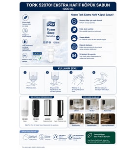 Tork 520701 Ekstra Hafif Köpük Sabun 1000 ml