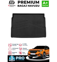 S-Dizayn Peugeot 2008 Üst Bagaj 3D Pro Bagaj Havuzu 2019 Üzeri A+ Kalite