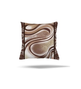 Geometrik Çiçekli Kuş Tüyü Batik Gizli Fermuarlı Yastık Kılıfı Kırlent Kılıfı Koltuk Yastık Kılıfı (Açık Kahverengi)