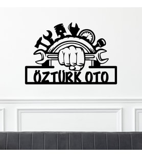 Kişiye Özel İsimli Oto Galeri Temalı Tablo