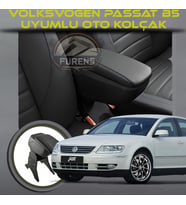 Volksvogen Passat B5 Uyumlu Kol Dayama Ve Kolçak Sürgülü Bardaklıklı Ayarlanabilir Siyah Deri