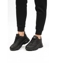 Walkway Ekru Bağcıklı Kadın Sneaker DRK171 G (Siyah)