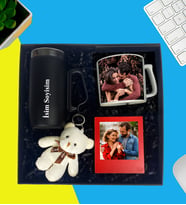 Kişiye Özel Premium Kutu Kulplu Termos Bardak Peluş Ayıcık Anahtarlık Çay Ve Nescafe Fincanı Ahşap Kırmızı Fotoğraflı Masaüstü Çerçeve