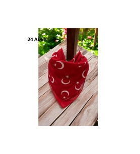 Kırmızı Ay Yıldız Türk Bayrağı Fular Bandana - 23 Nisan. 29 Ekim, 19 Mayıs 24 ADET