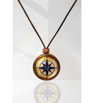 Pusula Ahşap Kolye N11.35156