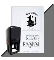 Kişiye Özel  Kanguru Tarihli Kitap Kaşesi (Siyah)