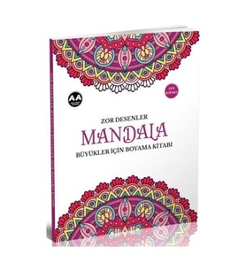 Mandala Zor Desenler Büyükler Için Boyama Kitabı