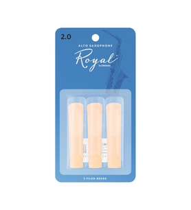 D'Addario Woodwinds RJB0320 Royal Alto Saksafon Kamışı No: 2.0 (Başlangıç/Eğitim) - 3'lü Paket  Kolay Ses Üretimi ve Esnek Yapı