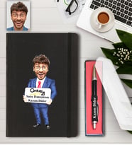 Kişiye Özel Century 21 Emlak Danışmanı Karikatürlü Defter ve Kalem
