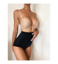 Mistirik Kadın Model Lazer Kesim 3 Bölge Etkili İz Yapmaz Korse Bel Silikonlu Kaydırmaz Toparlayıcı Slip Külot (Siyah)