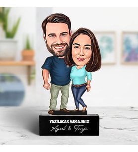 Kişiye Özel Karikatürlü Sevgiliye Hediye Sen Benim Her Şeyimsin Biblosu