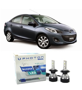 Mazda 2 Uzun + Kısa Far Ampulü H4 Access Yeni Seri Beyaz 2008-2014