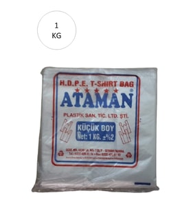 Kalın Şeffaf Atlet Poşet Küçük Boy 25x33 Cm 1 Kg (1 Paket-Takriben 170 Adet) (Çok Renkli)