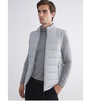 LCW Vision Gri Slim Fit Dik Yaka Erkek Şişme Yelek