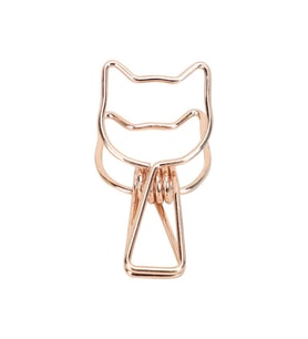 Kayigo Tiny Paslanmaz Çelik Kedi Klips Altılı -Rose