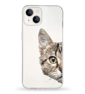 Apple iPhone 13 Uyumlu Kapak Sevimli Karakterler Tasarımlı Şeffaf Silikon Kılıf