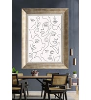 GÜMÜŞ ÇERÇEVELİ PASPARTULU TABLO C444