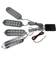 Drs Tuning Çakar lamba 4'lü set kumandalı kırmızı-mavi 12-50v 213