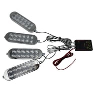 Çakar lamba 4'lü set kumandalı kırmızı-mavi 12-50v / LAPA213 (Karışık)