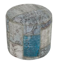 GERÇEK EL DOKUMA BUZ MAVİ RENGİ  PATCHWORK OUF
