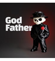 Kuru Kafa GodFather Özel Seri Siyah  Özel Seri Koleksiyon Ürünü Oyuncak Figür (Düz Siyah)