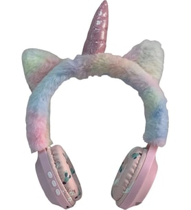 BK-681 Peluş Unicorn Kablosuz 5.0 Mikrofonlu Sd Kart Girişli Kulak Üstü Bluetooth Kulaklık