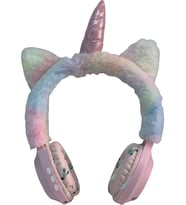 BK-681 Peluş Unicorn Kablosuz 5.0 Mikrofonlu Sd Kart Girişli Kulak Üstü Bluetooth Kulaklık