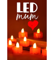 8 Adet Mini Led Mum Seti Pilli Dumansız Alevli Ledli Dekoratif Yapay Mum Dekor Işığı (8 Adet (Kalp Kırmızı 4 cm))