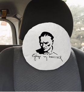 BK Gift Atatürk Temalı Yuvarlak Araç Koltuk Yastığı-19