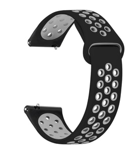 Microsonic Haylou Solar LS02 Rainbow Sport Band Kordon Siyah Gri (Siyah-Gri)