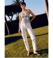 LCW Curve Beyaz Büyük Beden Mom Fit Kadın Jean Pantolon