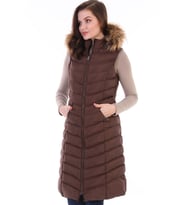 Z6684 DEWBERRY BAYAN YELEK-KAHVE