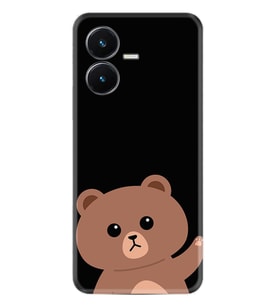Vivo Y22S Kılıf Resimli Desenli Silikon Platinium Series Hello Bear 1905