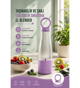 Ev Ofis ve Seyahat Kullanımına Uygun Smoothie Blender