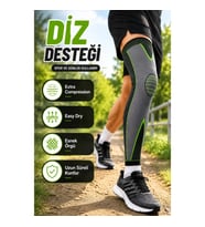 Uzun Kompresyon Diz Desteği Sporcu Dizlik Extra Compression Esnek Destek