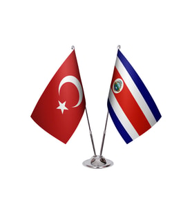 Costa Rica İkili  Masa Bayrağı