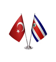 Costa Rica İkili  Masa Bayrağı