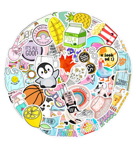 25'li Su Geçirmez Opak Sticker Seri : 18