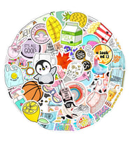 25'li Su Geçirmez Opak Sticker Seri : 18