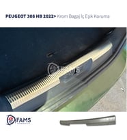 PEUGEOT 308 HB Krom Bagaj İç Eşik Koruma 2022> Paslanmaz Çelik