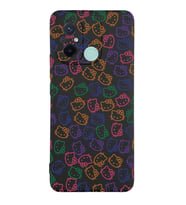 Xiaomi Redmi 12c Uyumlu Lansman Kılıf Hello Kitty Tasarımlı İçi Kadife Kapak-Siyah (Şeffaf)