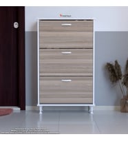 Modilayn VARBİ Kapı Önü 72 x 119x 25, 5 cm’ lik 3 Düşer Kapak 6 Göz Raf Bölmeli Ayakkabılık