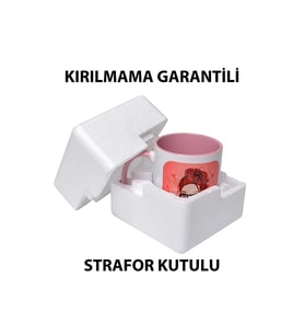 Ayı Çift Kupa Seti - We Bare Bears Kalpli Beyaz & Kahverengi Ayı Romantik Mug