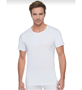 TUTKU 0103 ERKEK BİSİKLET YAKA KISA KOL ATLET 12 ADET (Beyaz)