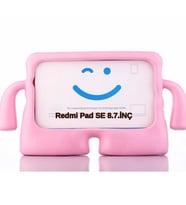Xiaomi Redmi Pad SE 8.7inç Kılıf Çocuklara Özel Silikon Case (Açık Pembe)