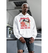 Metallica Kill 'Em All Yazılı Unisex Oversize Rock Metal Grubu Hoodie