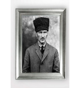 Gümüş Çerçeveli Atatürk Tablo cv1180