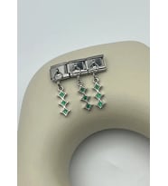 Çelik Silver Yeşil Sallantılı Nomi Charm - 25crm112