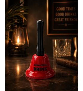 Metal El Çanı Servis Zili Dekoratif Masa Zili Ring For A Drink Kırmızı 13 cm